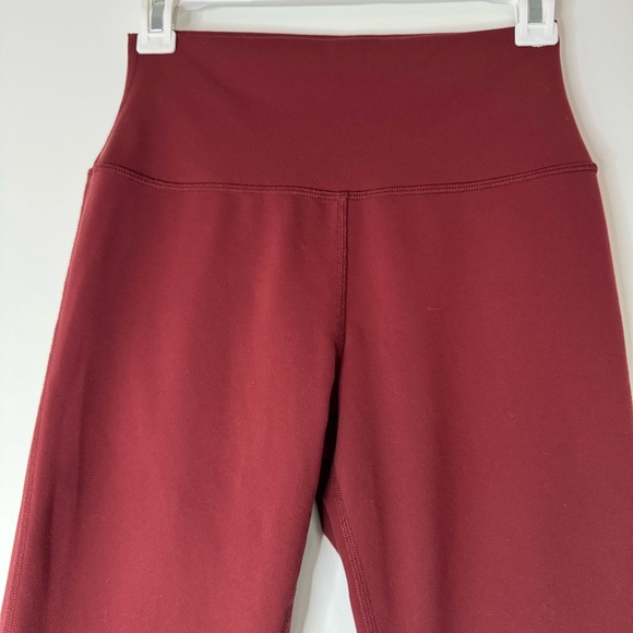 Small ALO Yoga Maroon Airbrush High Waist Bootcut Sculpt Leggings Cranberry Full - Picture 4 of 16
